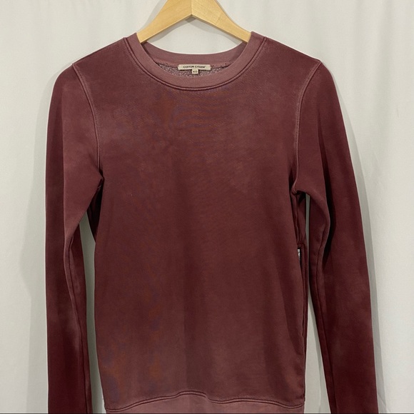 Cotton Citizen Ombré Crewneck Side Zip Pullover Sweatshirt - Picture 2 of 10